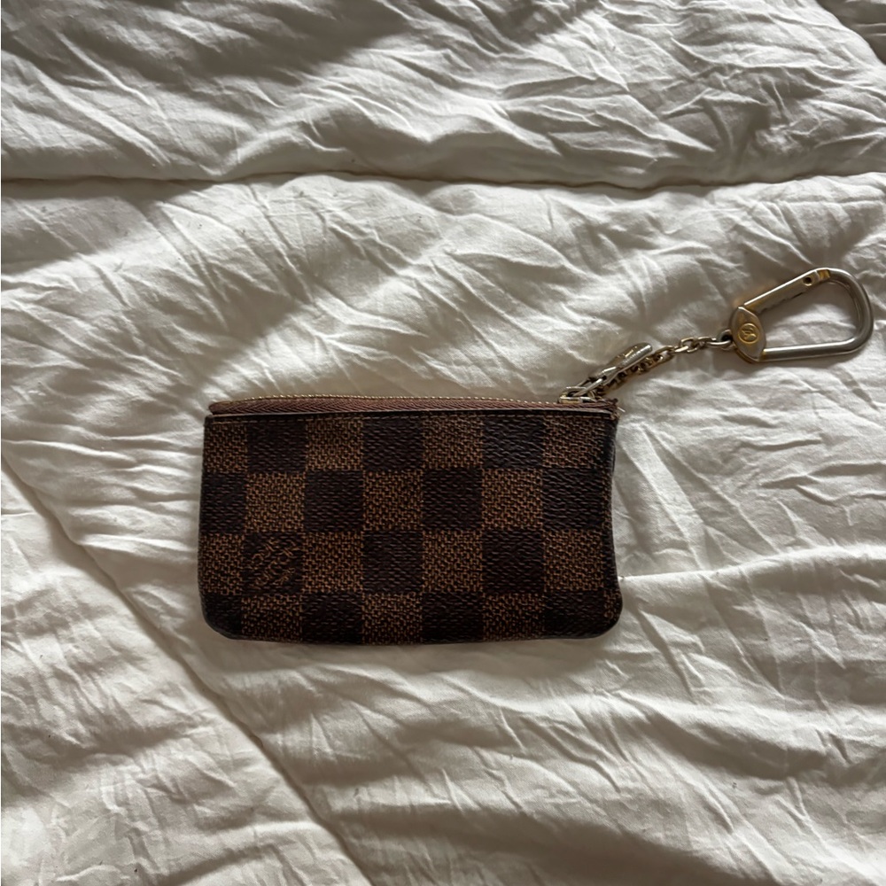 AUTHENTIC Louis Vuitton Dark Brown Checkered Coin Pouch